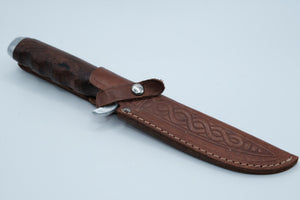 Richard Abr. Herder Solingen — Rostennit Stainless, Interwar German Fixed Blade, Leather Sheath