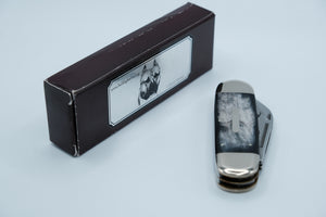 Bulldog Brand Sunfish — Whitetail Deer Etch by Todd Reed, Genuine Buffalo Horn, 1 of 20, Solingen
