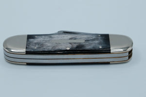 Bulldog Brand Sunfish — Whitetail Deer Etch by Todd Reed, Genuine Buffalo Horn, 1 of 20, Solingen