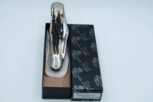 Queen Cutlery #38 Jumbo — 2002 Collectors Edition, 1 of 100, D2 Tool Steel, Carved Stag, Original Box