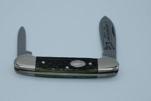 Böker Tree Brand 1993 Wildlife Series — Largemouth Bass, Green Bone Canoe, Serial #661, 1 of 3000, Original Box