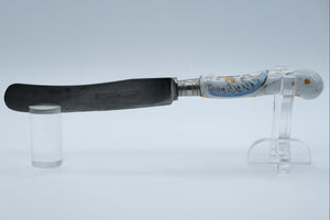 Antique German Table Knife — J.A. Henckels Twin Works, Solingen, Hand-Painted Porcelain Handle