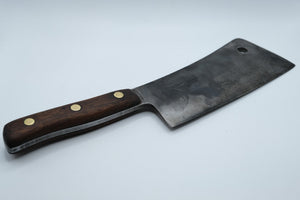 Vintage American Meat Cleaver — Simco USA, Carbon Steel, Hardwood Handle, c.1950s–60s