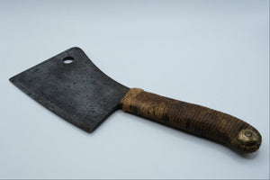 Antique American Meat Cleaver — Foster Bros. Trade Mark Arrow, c.1878–1890, Sailor's Rope Handle
