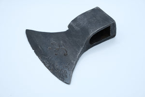 Antique Hand-Forged Broad Axe Head — Decorated Cheek, European Origin, c.18th–19th Century