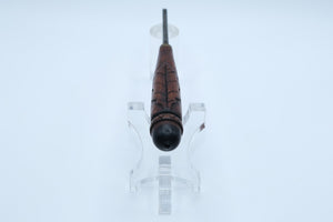 Antique Handmade Fixed Blade — Carved Acorn & Oak Leaf Handle, Brass Ferrule, c.19th Century