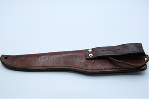 Vintage Puma Stag-Handled Hunting Knife, Serial No. 86581, Leather Sheath