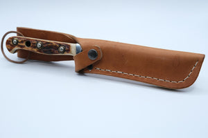 Puma Trail Guide 6382 — Stag Handle, Sharpened Blade, Leather Sheath