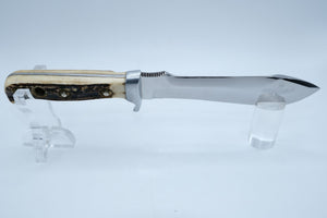 Puma White Hunter 6375 — Stag Handle, Sawback Blade, Leather Sheath