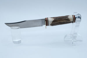 Vintage Puma Stag-Handled Hunting Knife — Mint, Never Sharpened, Leather Sheath