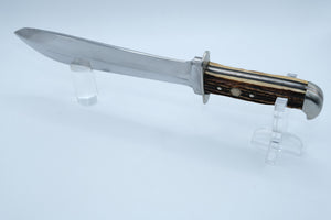 Puma Waidblatt 3588 — Stag Handle, Nickel Silver Fittings, Leather Sheath