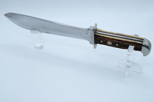 Puma Waidblatt 3588 — Stag Handle, Nickel Silver Fittings, Leather Sheath