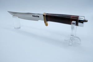 Randall Made Model 1-6 All-Purpose — Stacked Leather, Brass Hilt, Original Sheath & Stone