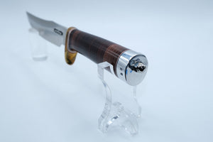Randall Made Model 1-6 All-Purpose — Stacked Leather, Brass Hilt, Original Sheath & Stone