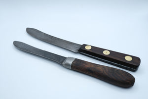Pair of Antique Table Knives — Wood Handles
