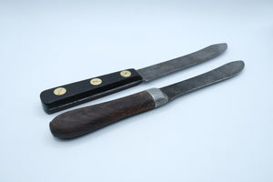 Pair of Antique Table Knives — Wood Handles