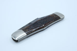 Western States Dog Head Folder — Bone Handle
