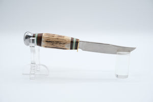 Hubertus Solingen Stag Hunting Knife, Brass & Sheath