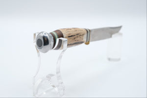 Hubertus Solingen Stag Hunting Knife, Brass & Sheath