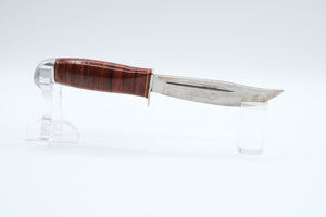 Iisakki Järvenpää Kauhava Scout Hunting Knife, Leather Handle, Finland, c.1950s