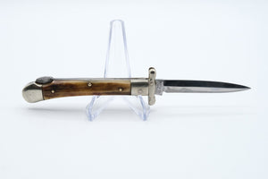 Puma Solingen Stiletto Pattern Folding Knife, Stag Handle