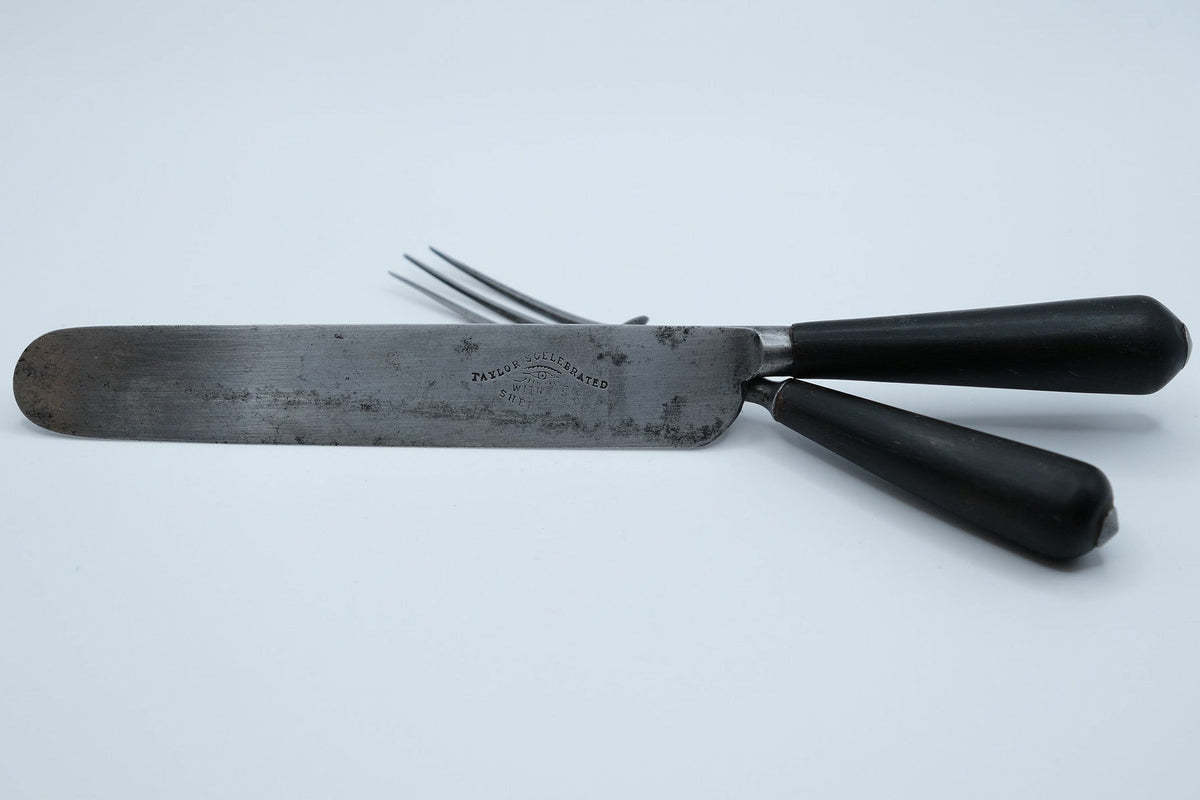 Victorian Sheffield Table Knife and Fork Set, Taylor's Eye Witness