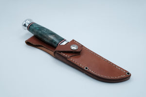 Bark River Knife & Tool — Clip Point, Teal Stabilized Maple Burl, First Production Run