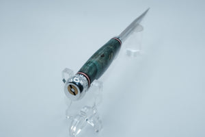 Bark River Knife & Tool — Clip Point, Teal Stabilized Maple Burl, First Production Run
