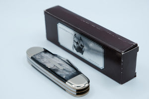 Bulldog Brand Sunfish — Whitetail Deer Etch by Todd Reed, Genuine Buffalo Horn, 1 of 20, Solingen