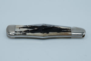 Queen Cutlery #38 Jumbo — 2002 Collectors Edition, 1 of 100, D2 Tool Steel, Carved Stag, Original Box