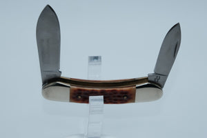 Kissing Crane KC6217BR Canoe — Two-Blade, Brown Jigged Bone, Stainless, Original Box, Solingen Germany