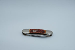 Kissing Crane KC6217BR Canoe — Two-Blade, Brown Jigged Bone, Stainless, Original Box, Solingen Germany
