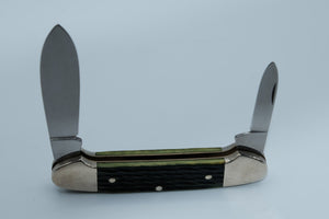 Böker Tree Brand 1993 Wildlife Series — Largemouth Bass, Green Bone Canoe, Serial #661, 1 of 3000, Original Box