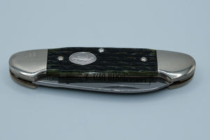 Böker Tree Brand 1993 Wildlife Series — Largemouth Bass, Green Bone Canoe, Serial #661, 1 of 3000, Original Box