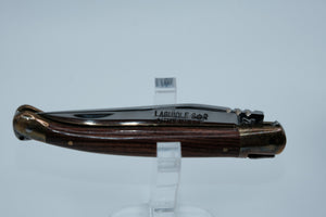 Laguiole G&R Authentique — Rosewood Handle, 12C27 Stainless, New Condition, Original Leather Sheath, Made in France