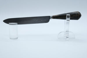 Victorian Sheffield Table Knife — W. Beckett & Co, "None to Compare", Cow Horn Handle
