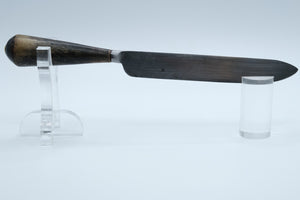 Victorian Sheffield Table Knife — W. Beckett & Co, "None to Compare", Cow Horn Handle