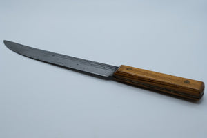 Vintage American Carbon Steel Kitchen Knife — Forgecraft Hi-Carbon, Hickory Handle, c.1950s