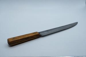 Vintage American Carbon Steel Kitchen Knife — Forgecraft Hi-Carbon, Hickory Handle, c.1950s