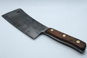 Vintage American Meat Cleaver — Simco USA, Carbon Steel, Hardwood Handle, c.1950s–60s