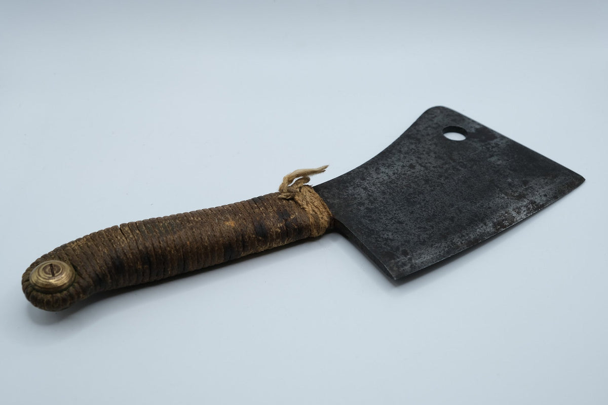 Antique American Meat Cleaver — Foster Bros. Trade Mark Arrow, c.1878–1890, Sailor's Rope Handle