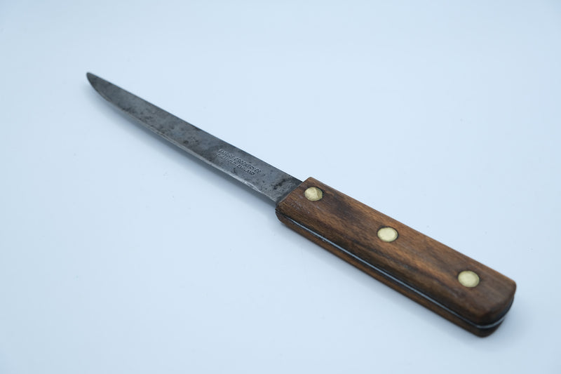 Victorian Sheffield Boning Knife — Empire Crockery Co., Carbon Steel, Wood Handle