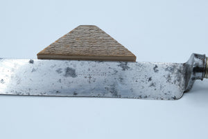 Victorian Sheffield Oatcake / Havercake Knife — Joseph Rodgers & Sons, Cutlers to Her Majesty, Stag Handle, c.1837–1901