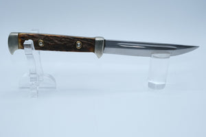 Vintage Puma Stag-Handled Hunting Knife, Serial No. 86581, Leather Sheath