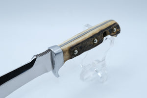 Puma White Hunter 6375 — Stag Handle, Sawback Blade, Leather Sheath