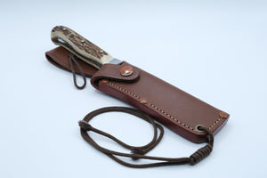 Puma Skinner 6393 — Stag Handle, Stainless Blade, Leather Sheath