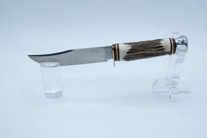 Vintage Puma Stag-Handled Hunting Knife — Mint, Never Sharpened, Leather Sheath