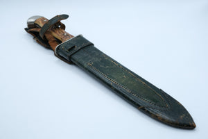 Puma Waidblatt 3588 — Stag Handle, Nickel Silver Fittings, Leather Sheath
