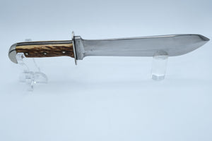 Puma Waidblatt 3588 — Stag Handle, Nickel Silver Fittings, Leather Sheath