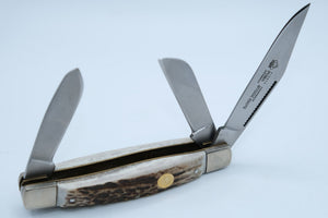 Puma Stock Knife 410675 — 3-Blade Stag Stockman, Mint, Never Sharpened
